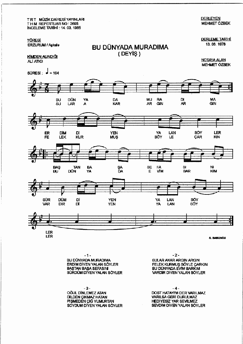 BU DÜNYADA MURADIMA