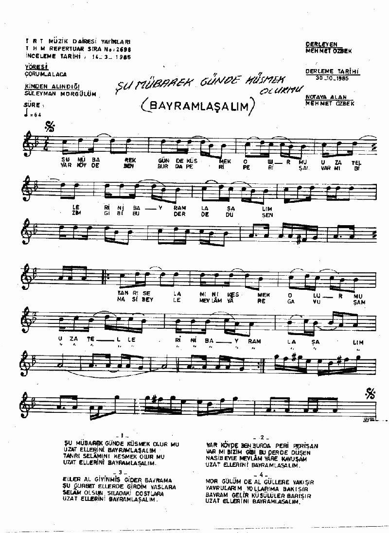 ŞU MÜBAREK GÜNDE KÜSMEK OLUR MU