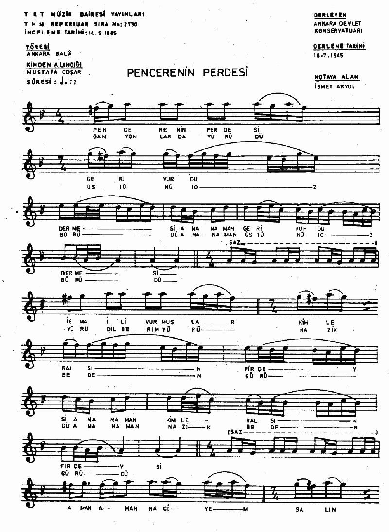 PENCERENİN PERDESİ