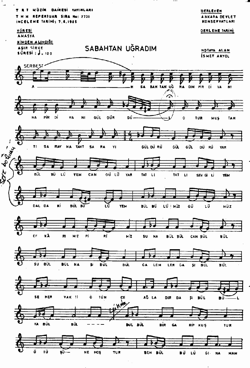 SABAHTAN UĞRADIM PİR DİVANINA