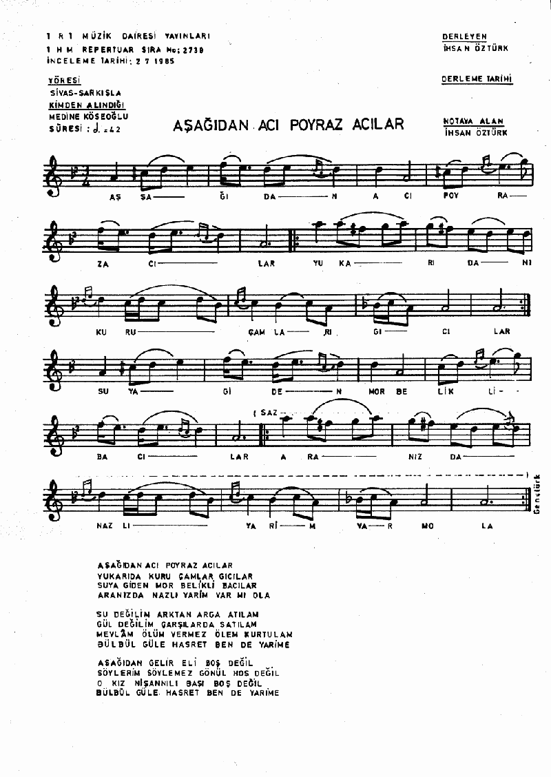 AŞAĞIDAN ACI POYRAZ ACILAR