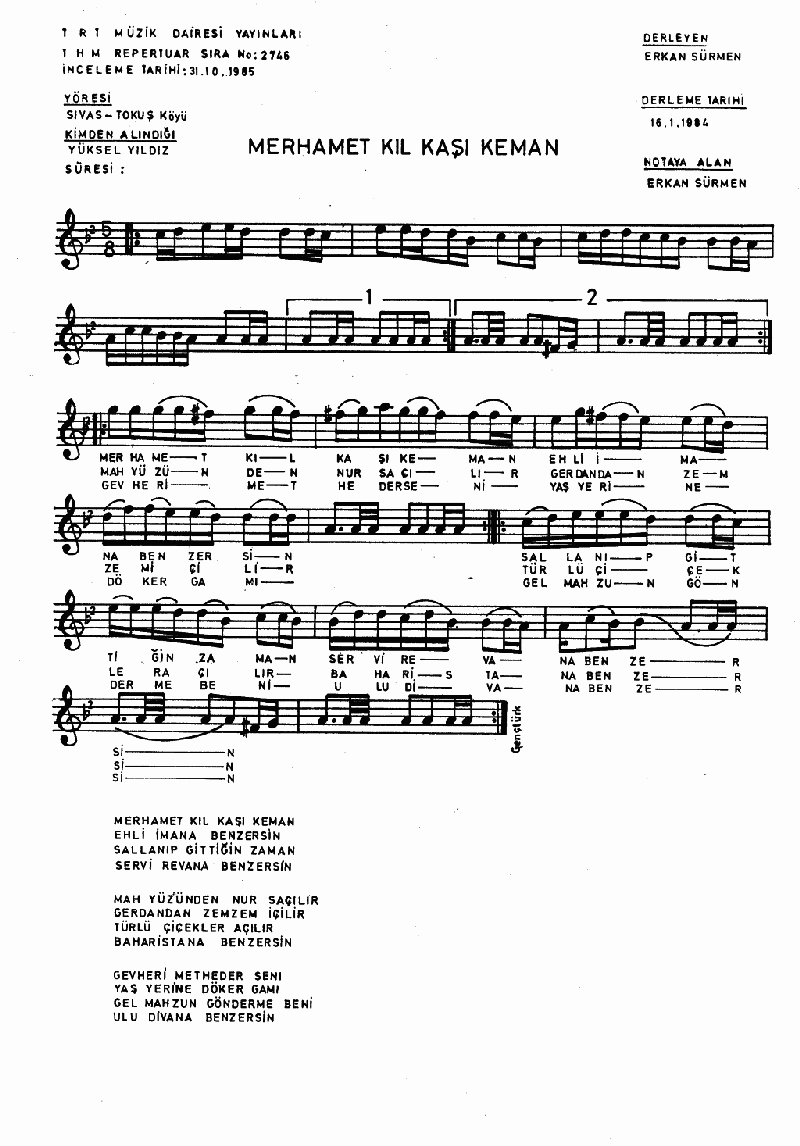 MERHAMET KIL KAŞI KEMAN