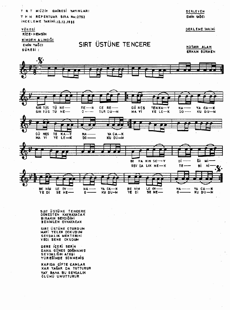 SIRT ÜSTÜNE TENCERE