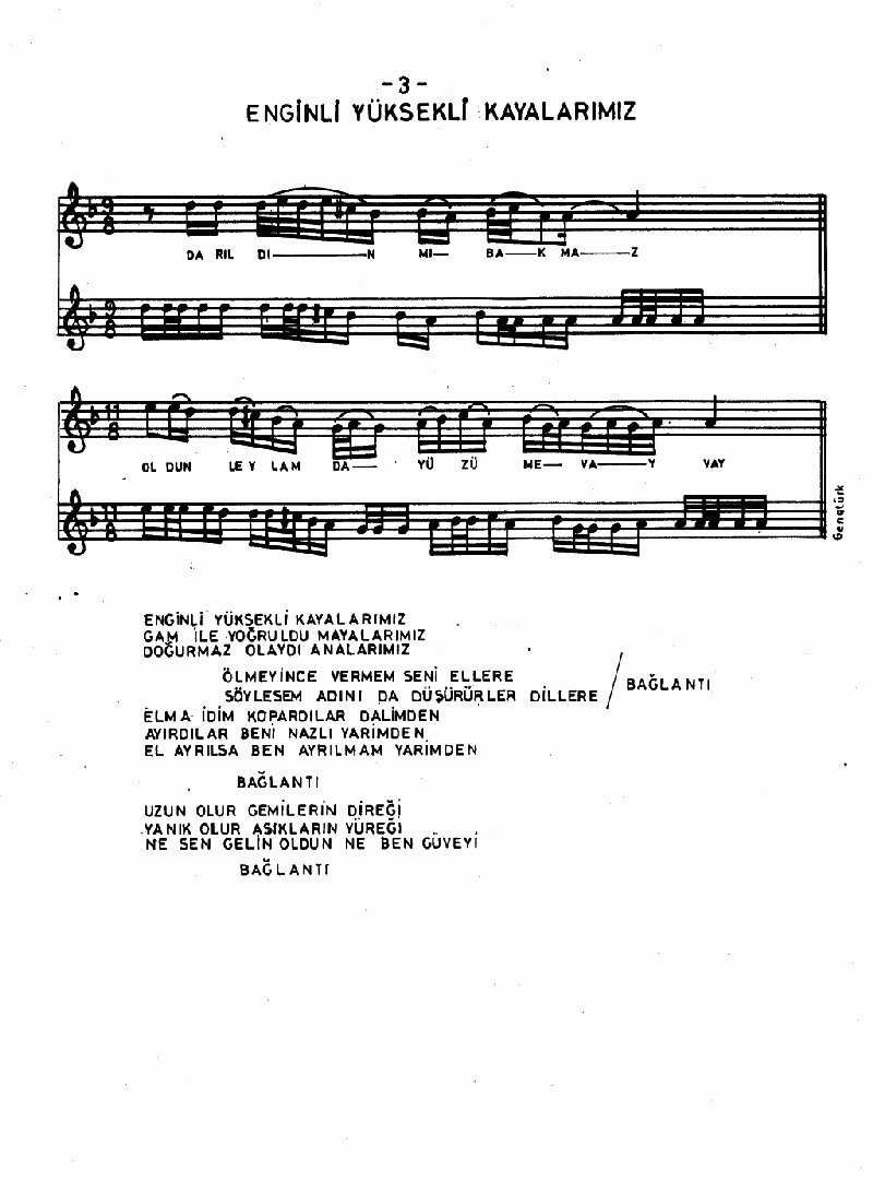 ENGİNLİ YÜKSEKLİ KAYALARIMIZ