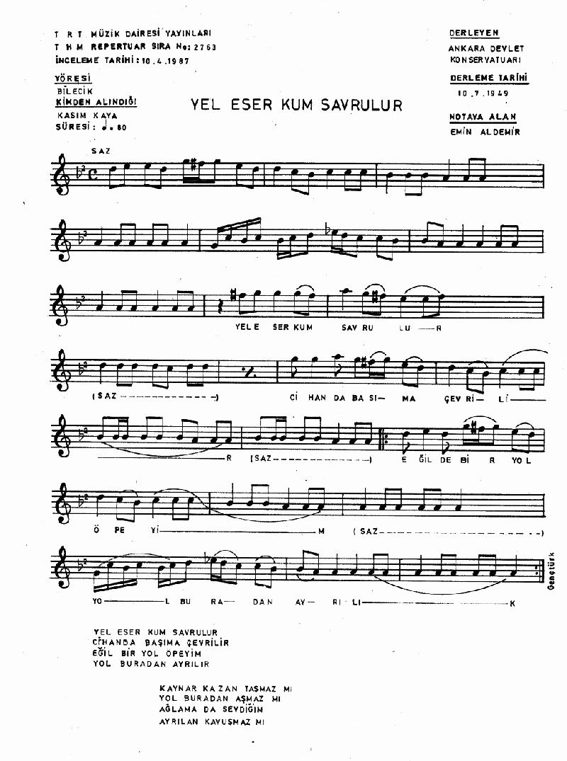 YEL ESER KUM SAVRULUR - I