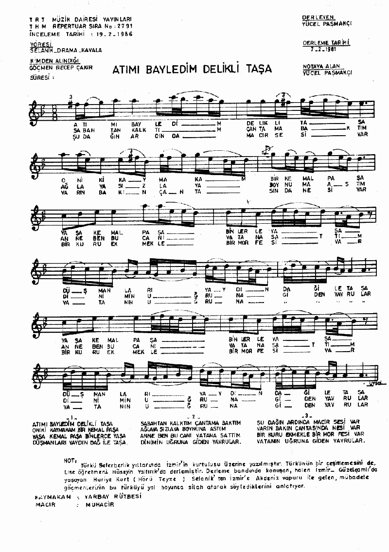 ATIMI BAYLEDİM DELİKLİ TAŞA