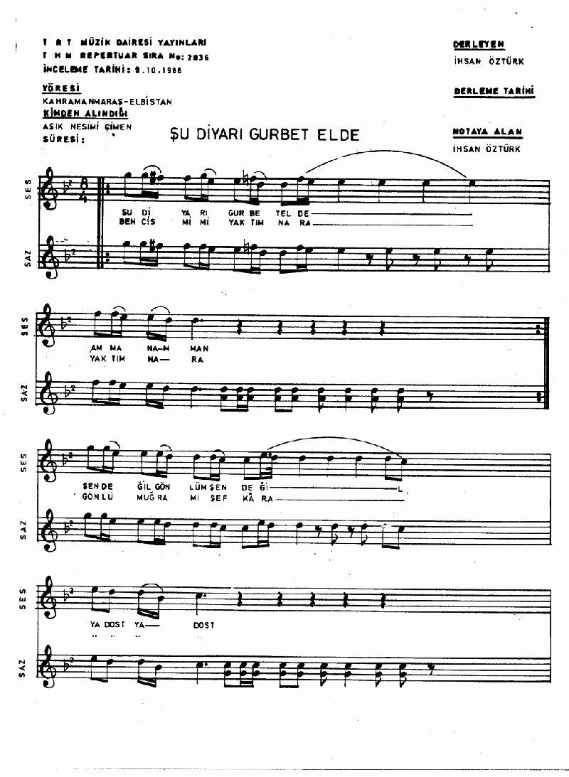 ŞU DİYARI GURBET ELDE