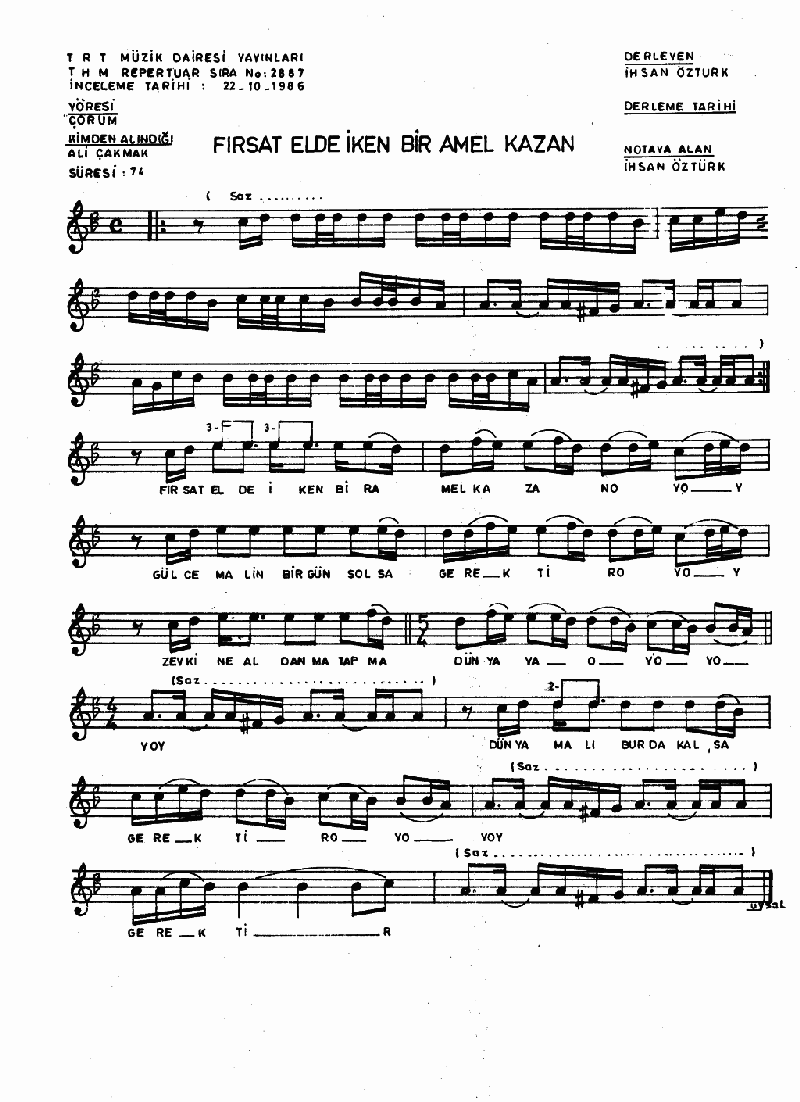 FIRSAT ELDE İKEN BİR AMEL KAZAN - II