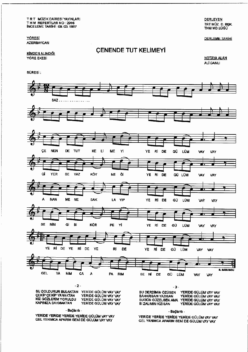 ÇENENDE TUT KELİMEYİ