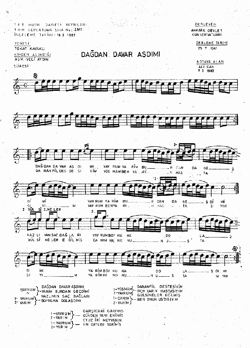 DAĞDAN DAVAR AŞDI MI