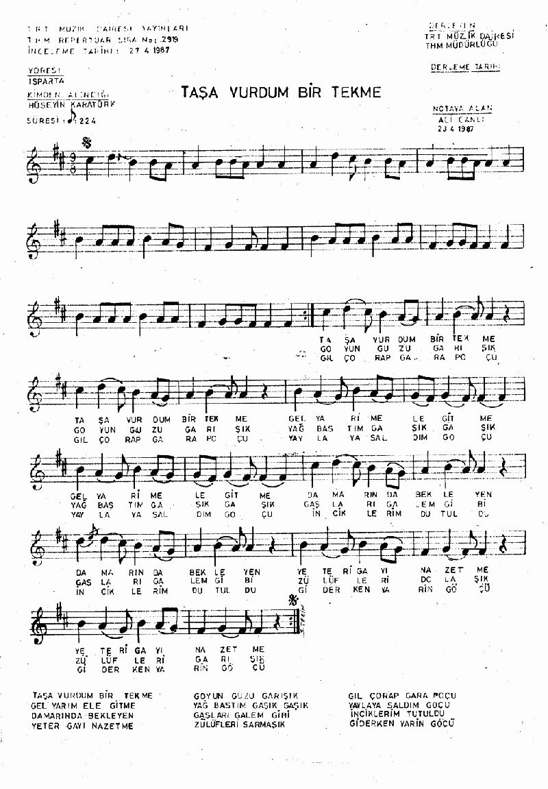 DAŞA VURDUM BİR DEPME