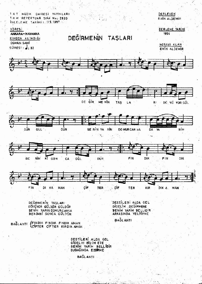 DEĞİRMENİN TAŞLARI