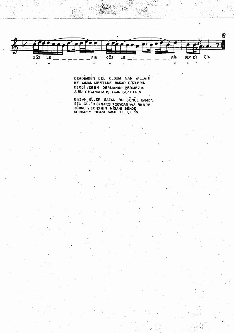 DERDİNDEN DEL'OLDUM İNAN VALLAHİ