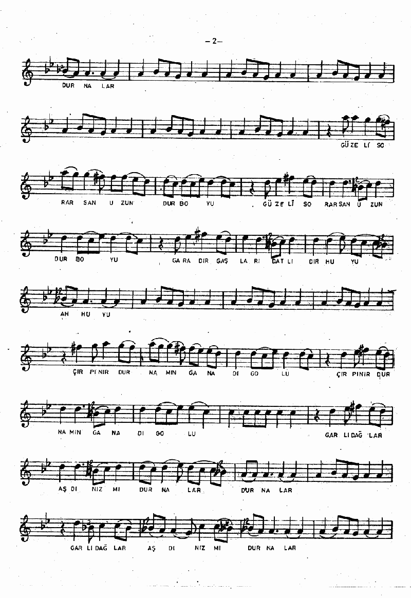 DURNAM NE DİYARDAN GELDİN YALINIZ