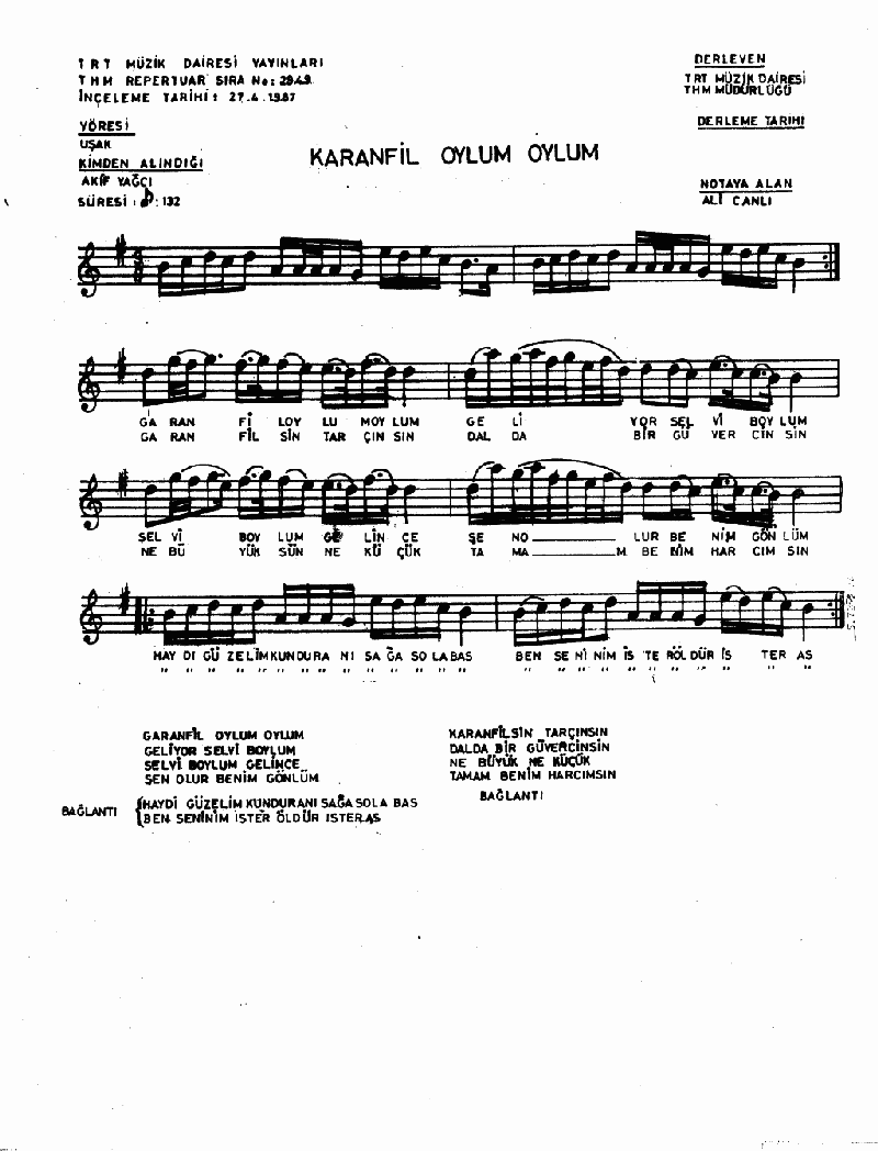 KARANFİL OYLUM OYLUM - II