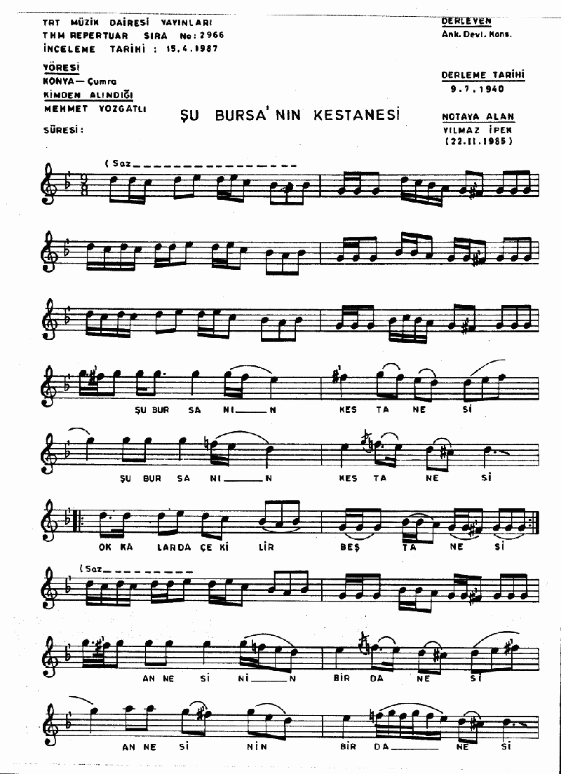 ŞU BURSA'NIN KESTANESİ - II