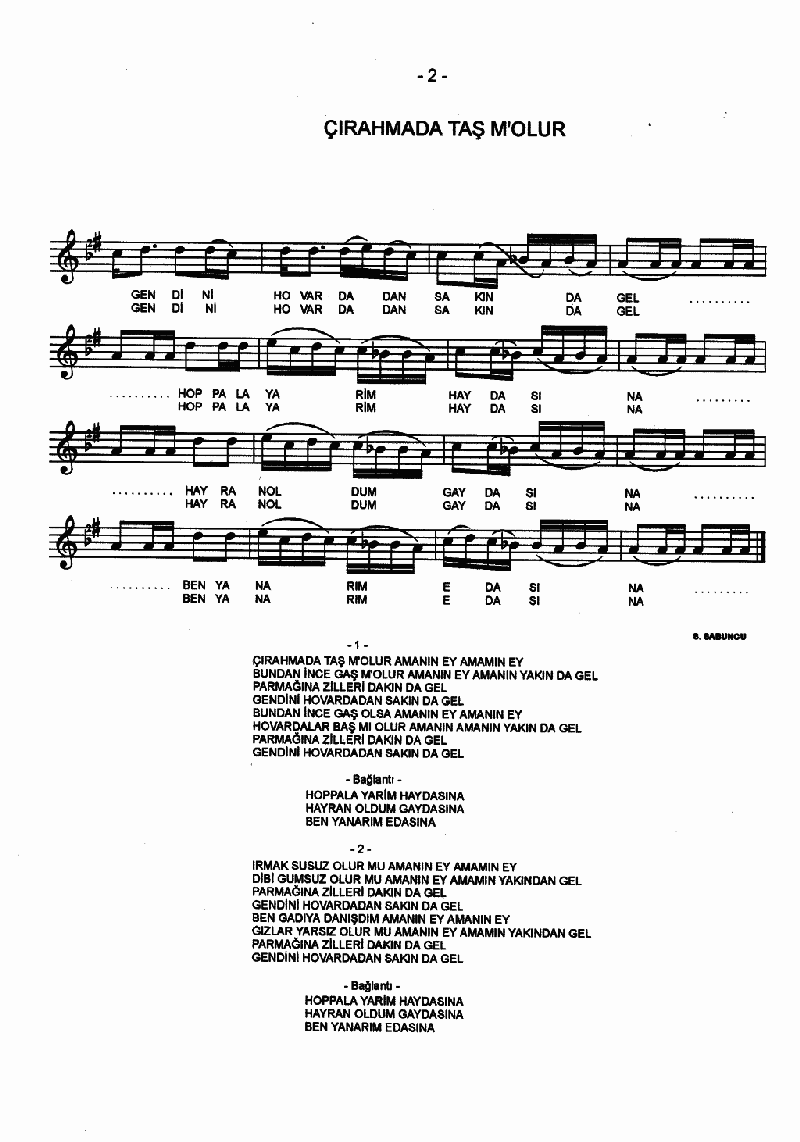 ÇIRAHMADA TAŞM'OLUR