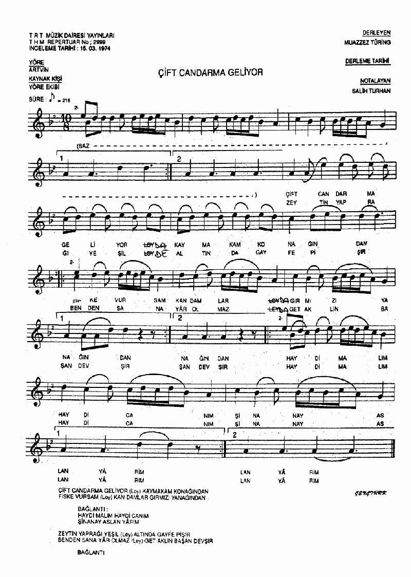 ÇİFT CANDARMA GELİYOR