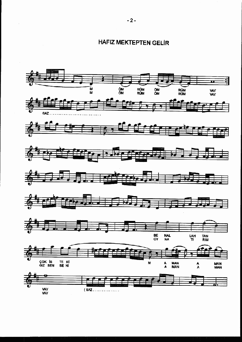 HAFIZ MEKTEPTEN GELİR