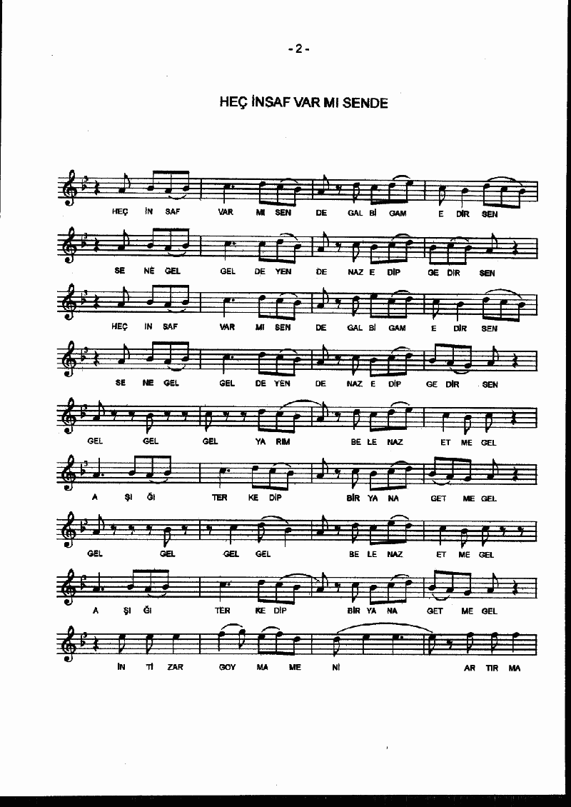 HEÇ İNSAF VAR MI SENDE