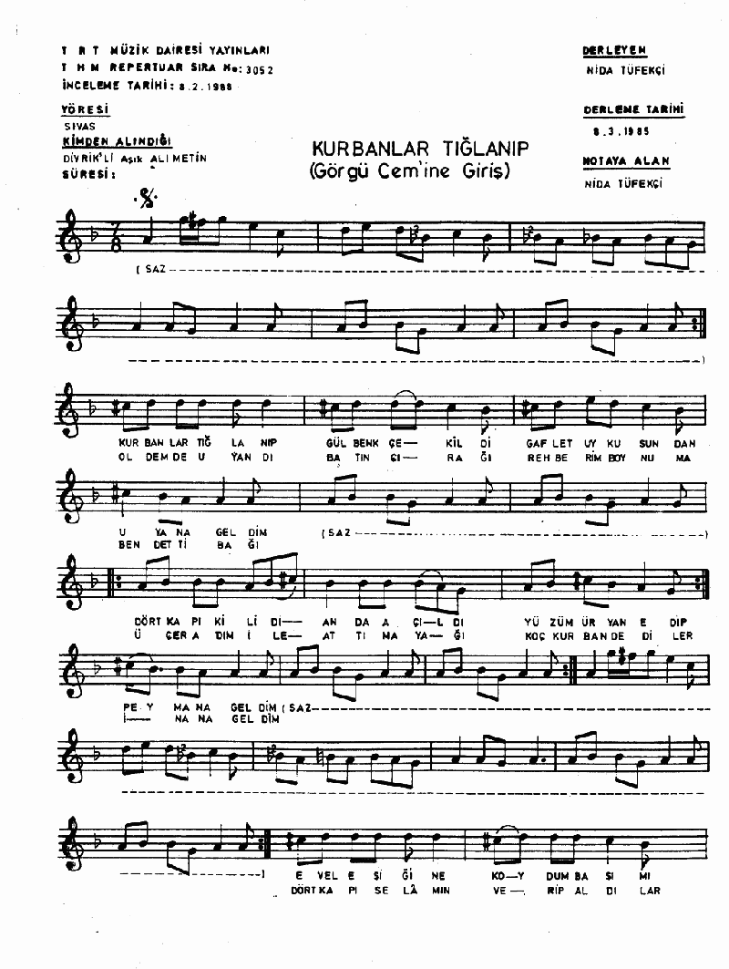 KURBANLAR TIĞLANIP GÜLBENK ÇEKİLDİ