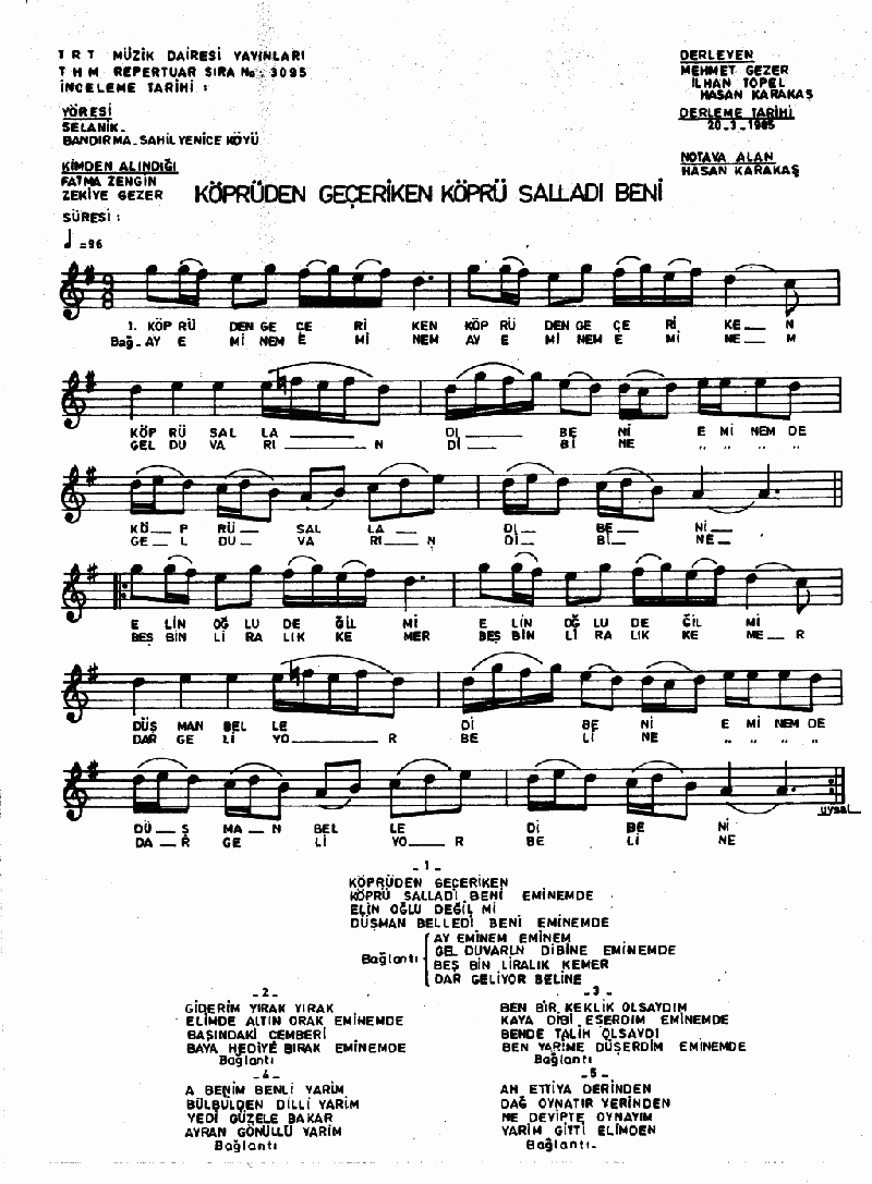 KÖPRÜDEN GEÇER İKEN - II