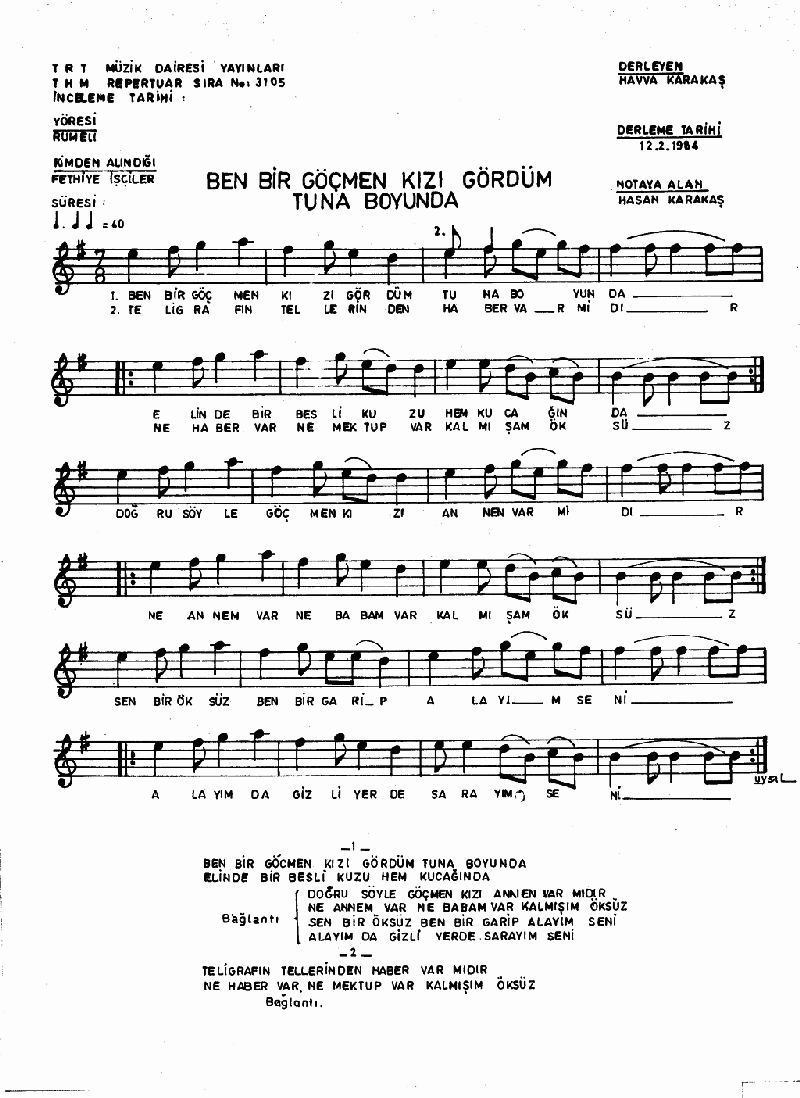 BEN BİR GÖÇMEN KIZI GÖRDÜM...