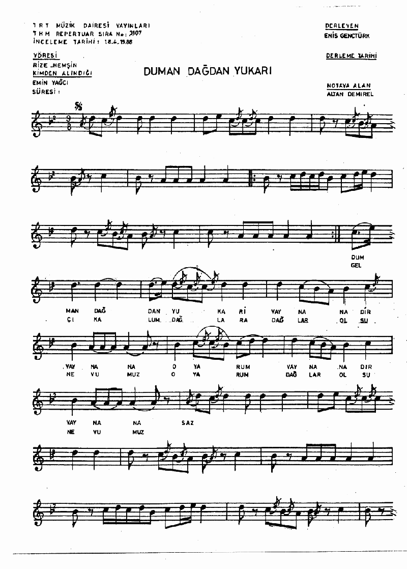 DUMAN DAĞDAN YUKARI - I