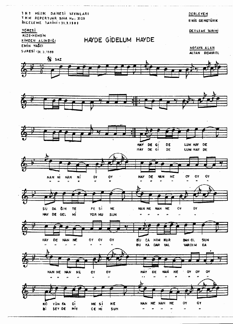 HAYDE GİDELUM HAYDE