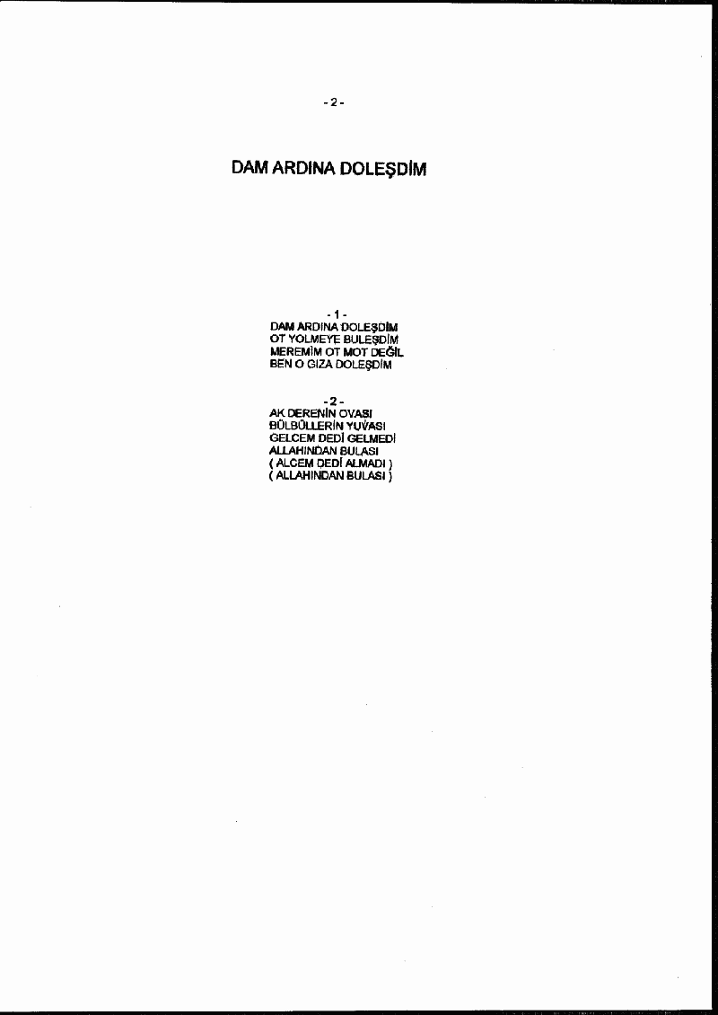 DAM ARDINA DOLEŞDİM