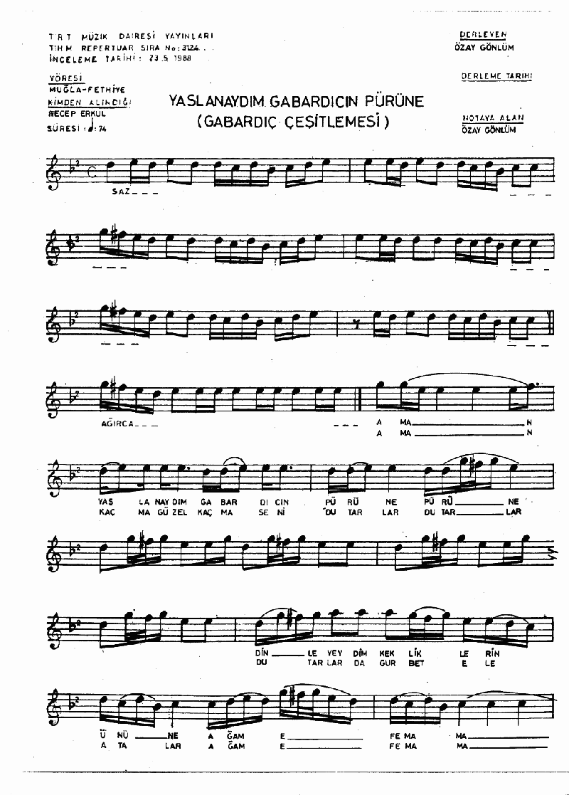 YASLANAYDIM GABARDICIN PÜRÜNE