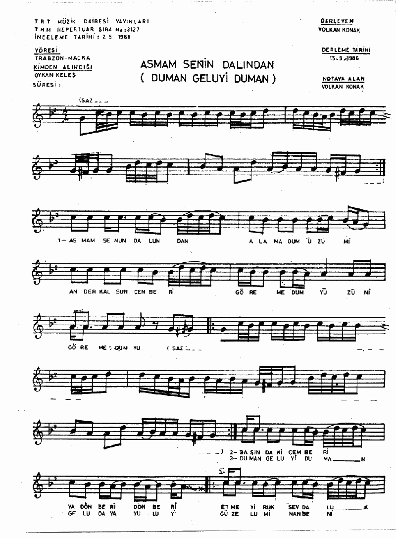 ASMAM SENİN DALINDAN