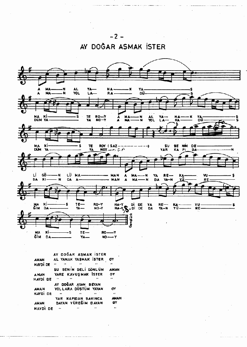 AY DOĞAR AŞMAK İSTER - II