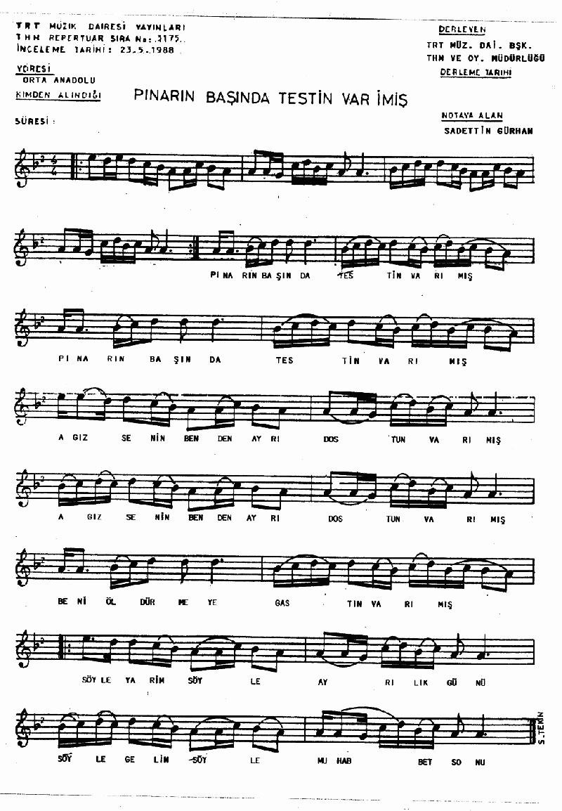 PINARIN BAŞINDA TESTİN VAR İMİŞ