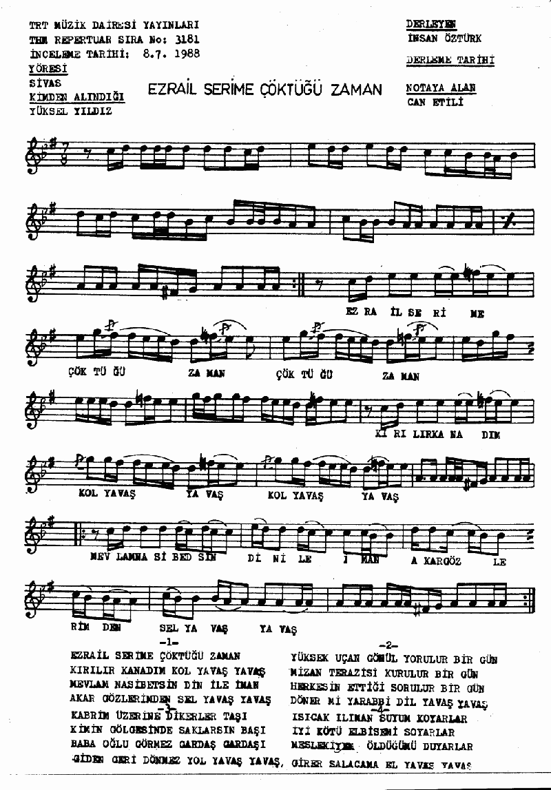 EZRAİL SERİME ÇÖKTÜĞÜ ZAMAN