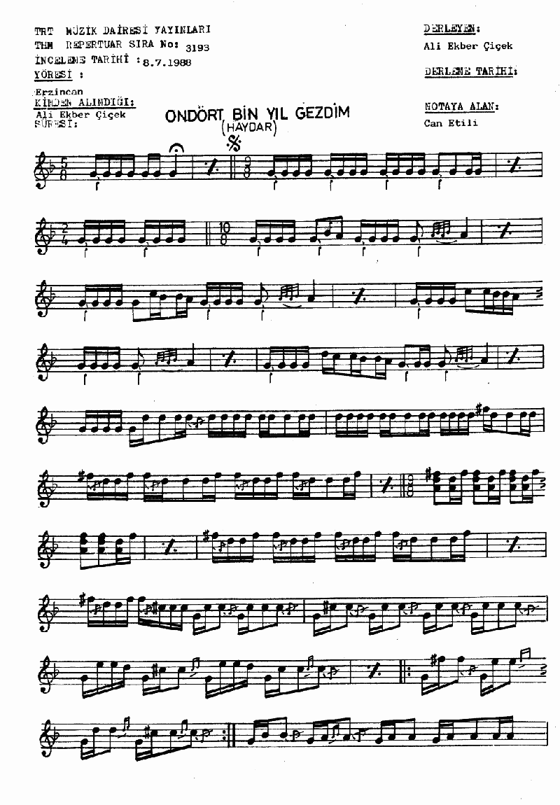 ONDÖRTBİN YIL GEZDİM PERVANELİKTE