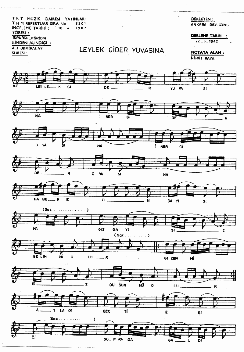 LEYLEK GİDER YUVASINA