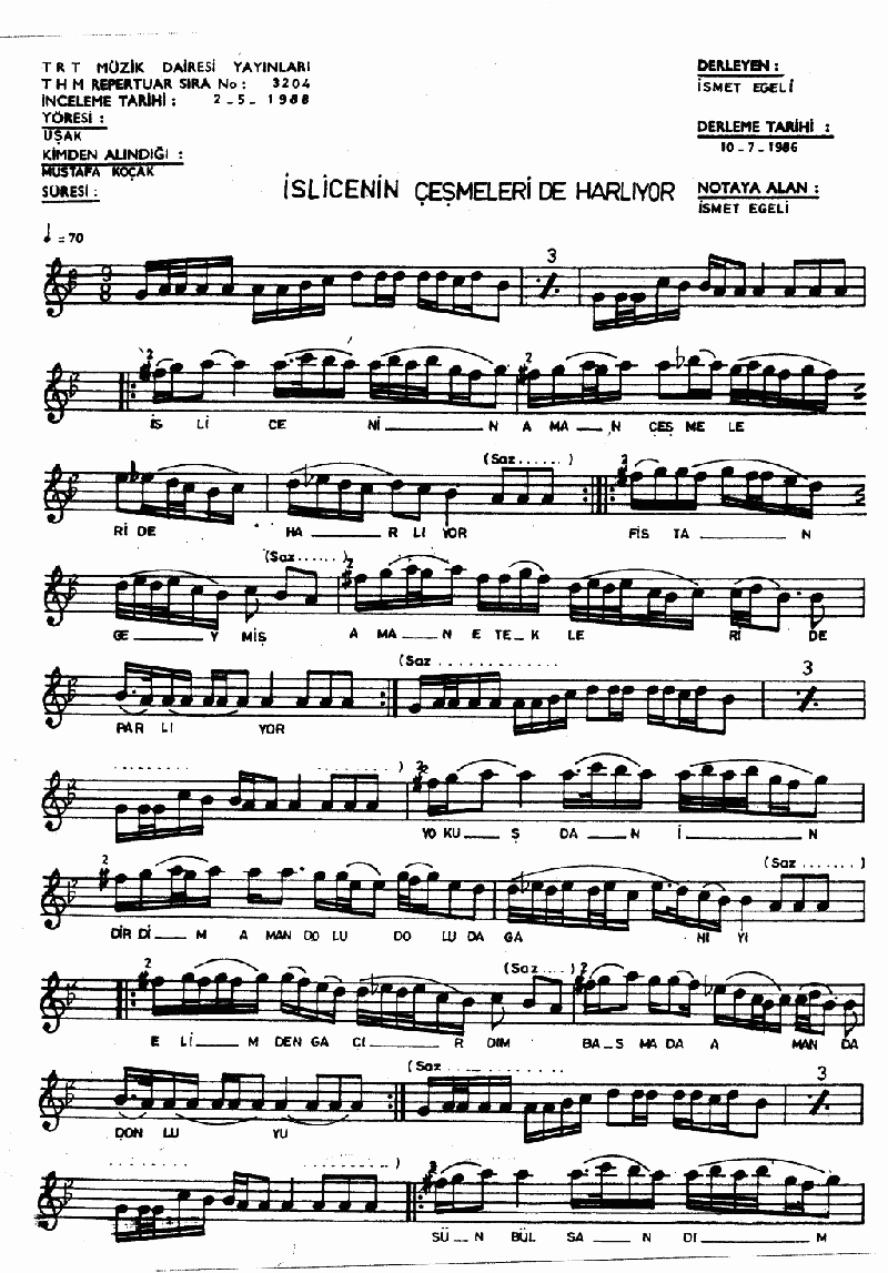 İSLİCE'NİN ÇEŞMELERİ