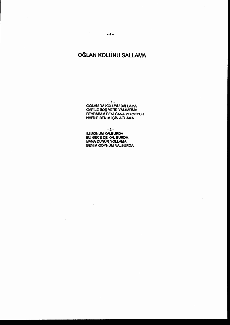 OĞLAN KOLUNU SALLAMA