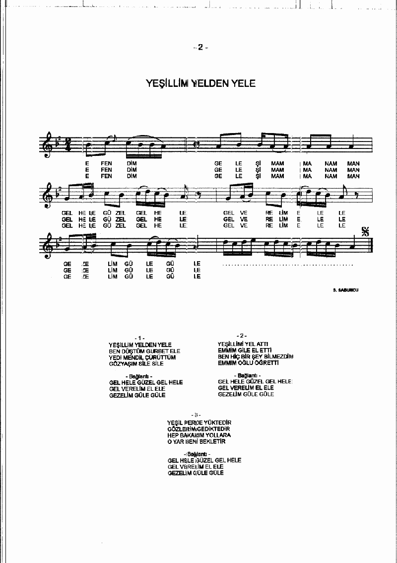 YEŞİLLİM YELDEN YELE