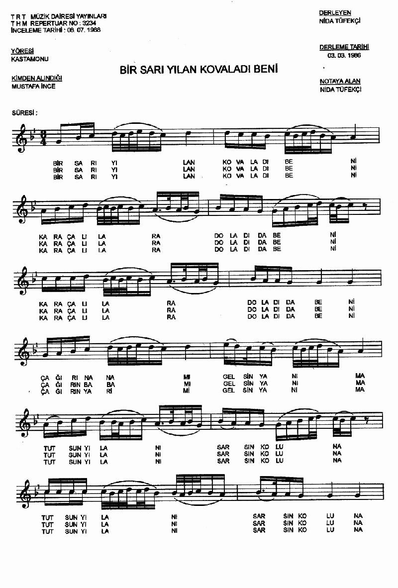 BİR SARI YILAN KOVALADI BENİ - III