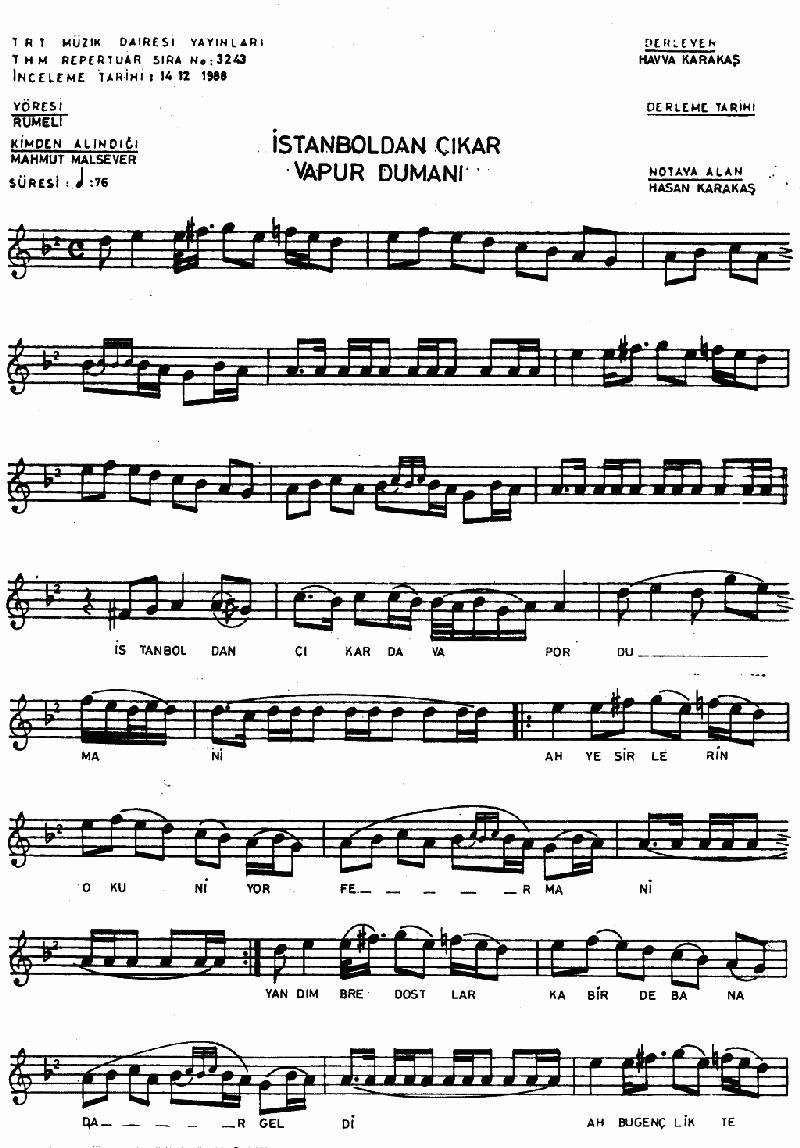 İSTANBOL'DAN ÇIKAR DA VAPUR DUMANI