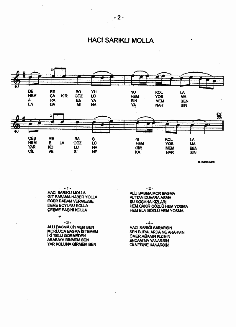 HACI SARIKLI MOLLA - I