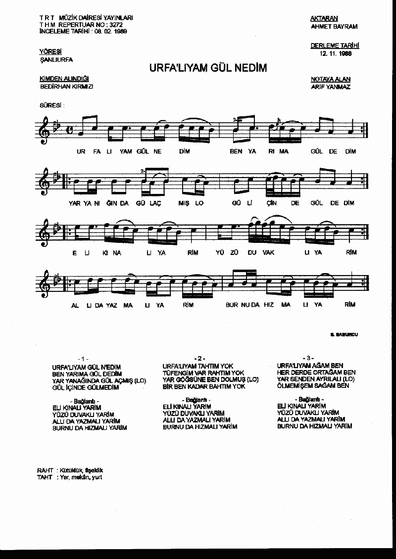 URFA'LIYAM GÜL NE EDİM