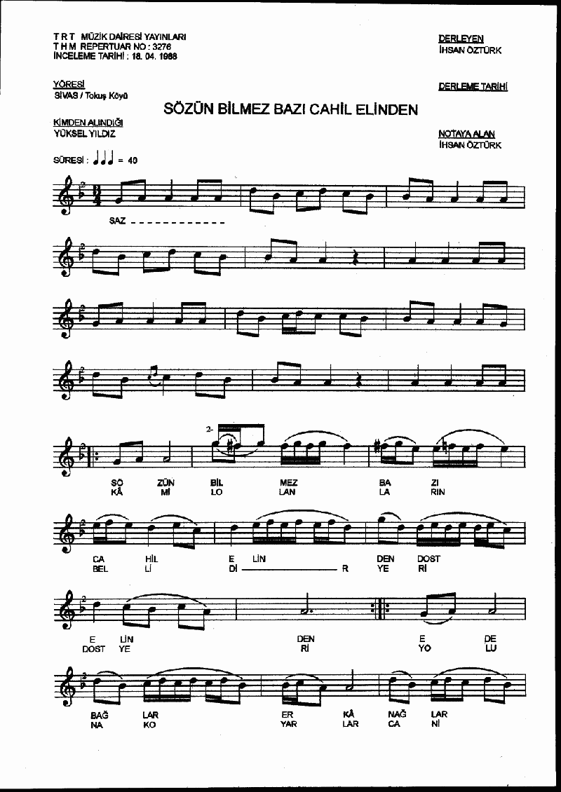 SÖZÜN BİLMEZ BAZI CAHİL ELİNDEN