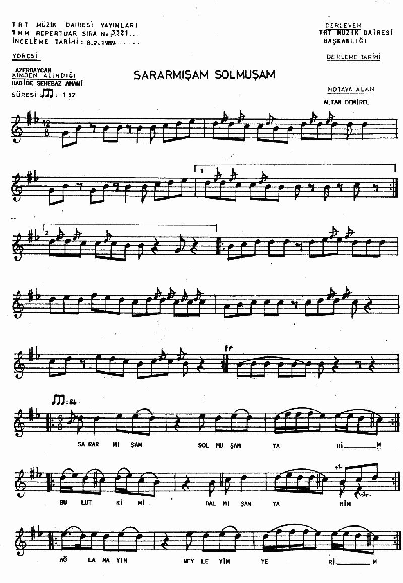 SARARMIŞAM SOLMUŞAM