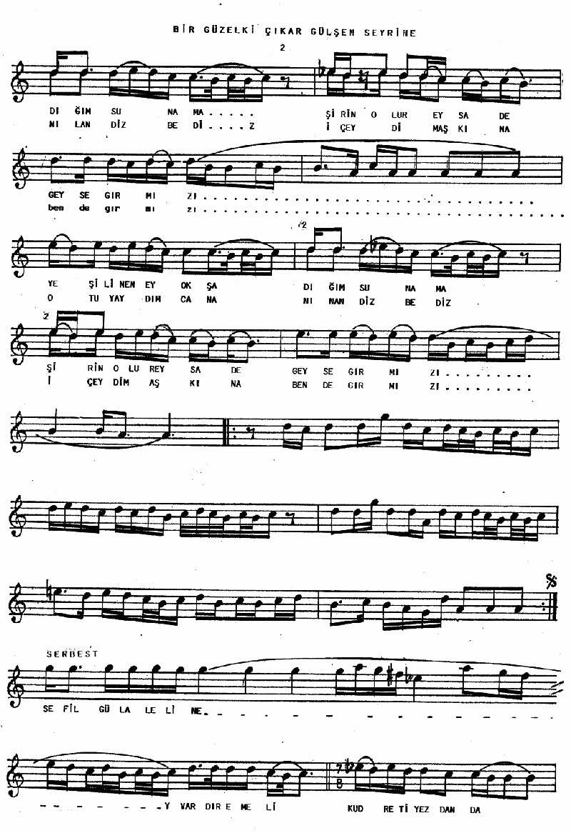 BİR GÜZEL Kİ ÇIKAR GÜLŞEN SEYRİNE