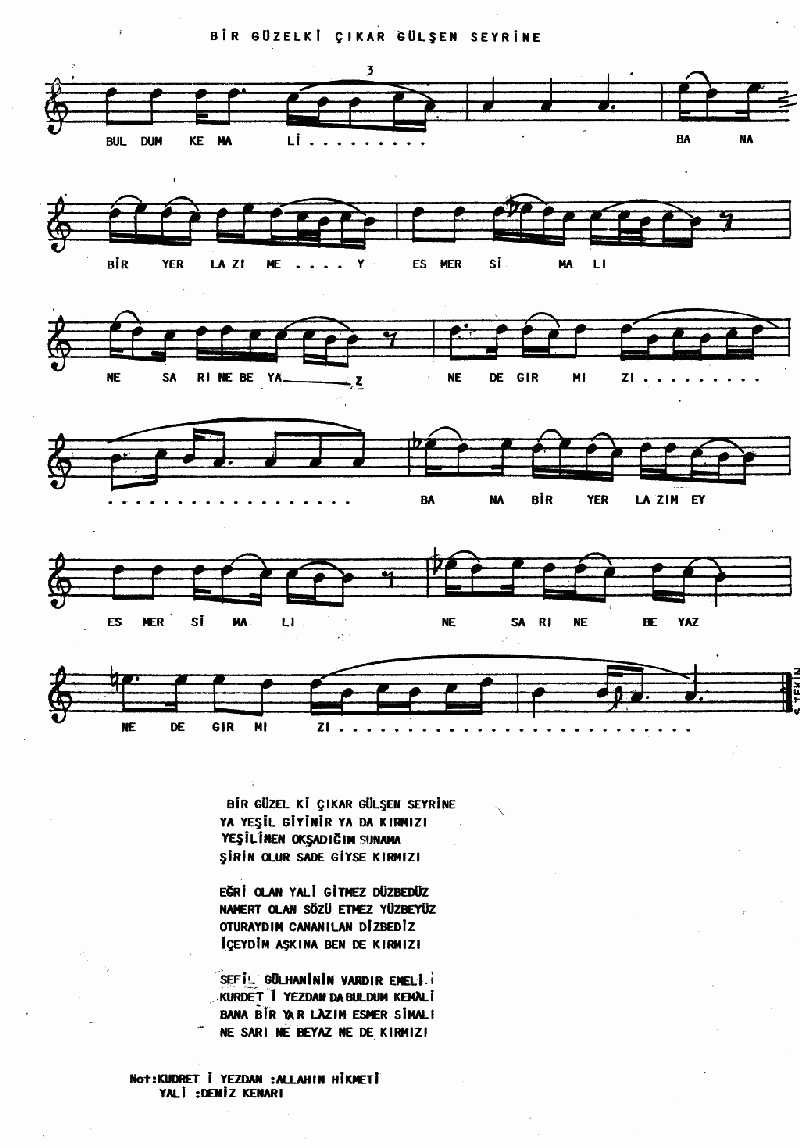 BİR GÜZEL Kİ ÇIKAR GÜLŞEN SEYRİNE