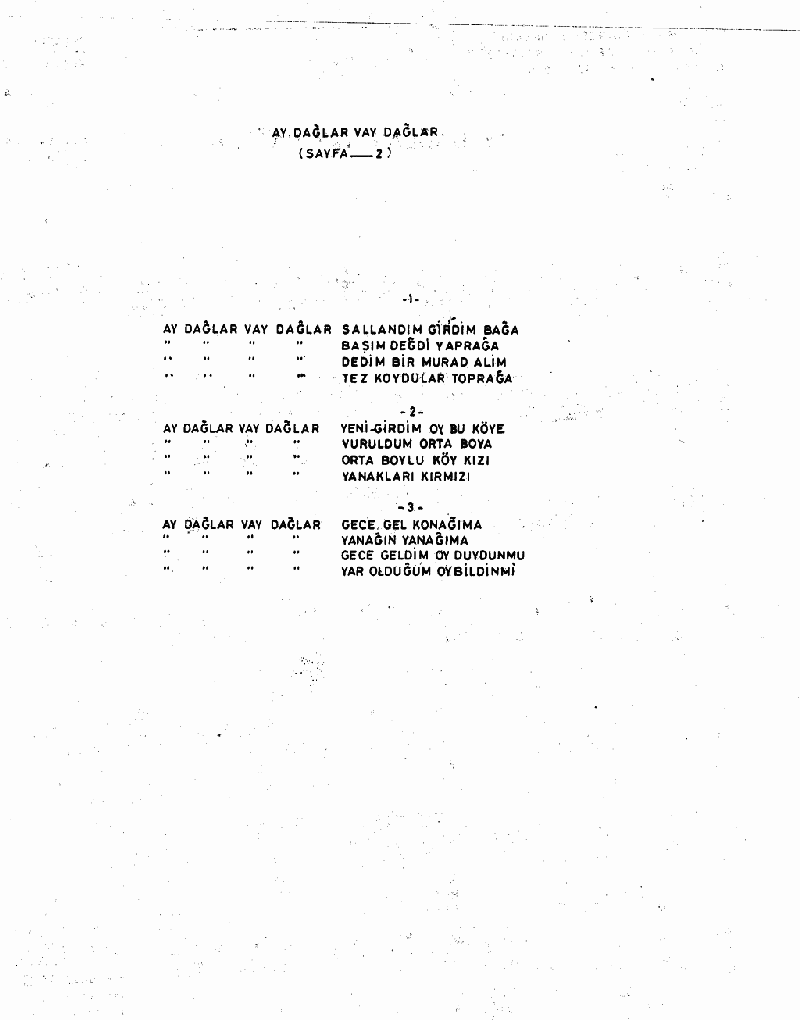 AY DAĞLAR VAY DAĞLAR