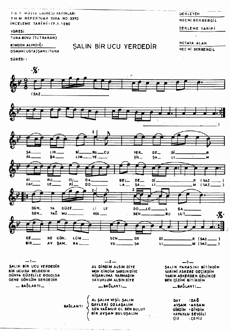 ŞALIN BİR UCU YERDEDİR